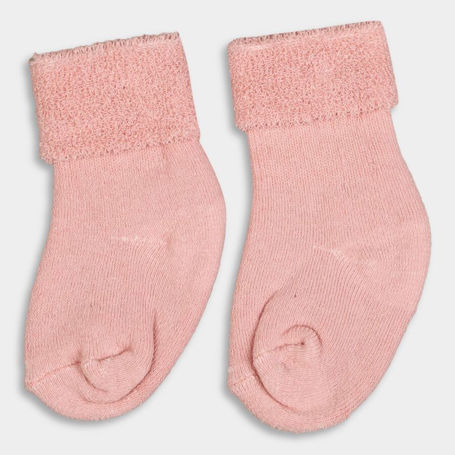 Infant's Socks (Pack of 2), Peach, large image number null