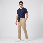Men's Brown Regular Fit Basic Jogger, Brown, small
