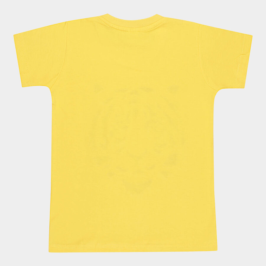Boys Cotton T-Shirt, Yellow, large image number null