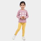 Girls Purple Round Neck Regular Top, Purple, small