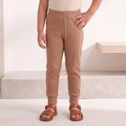 Girls Brown Long Johns Thermal, भूरा, small