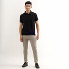 Men's Cross Pocket Slim Fit Casual Trousers , Light Grey, small image number null