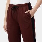 Women's Wine Regular Fit Graphic Print Track Pants, Wine, small