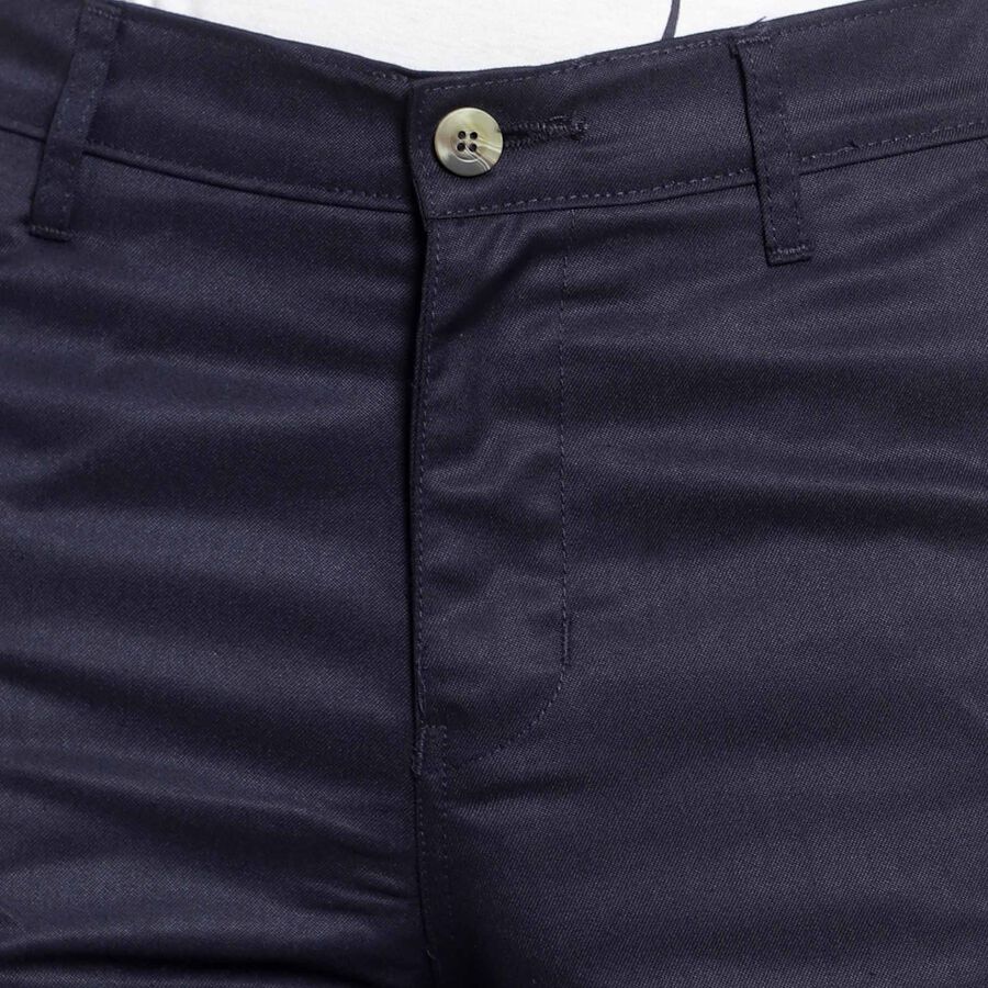 Solid Trousers, Navy Blue, large image number null