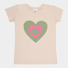Girls Short Sleeve T-Shirt, Beige, small image number null