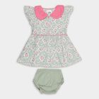 Infant Girls' 100% Cotton Frock , Light Green, small image number null