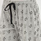 Women's Light Grey Printed Full-Length Pyjama, Melange Light Grey, small image number null