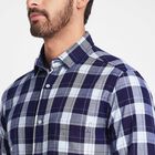 Cotton Checks Casual Shirt, Dark Blue, small image number null