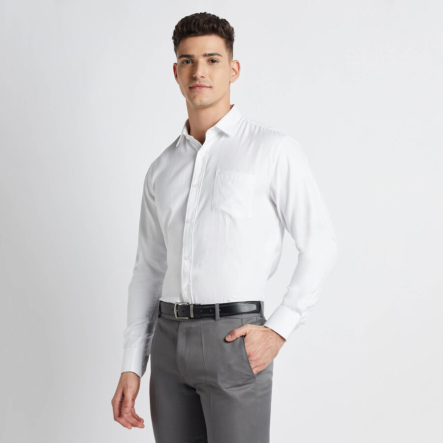 Solid Formal Shirt, White, large image number null