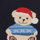 Boys Deep Midnight Navy Blue Crew Neck Graphic Pullover, नेवी ब्लू, small image number null