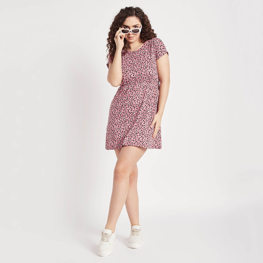 All Over Print Dress, गुलाबी, large image number null