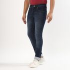 Men's Dark Blue Skinny Fit Stretchable Jeans, Dark Blue, small image number null