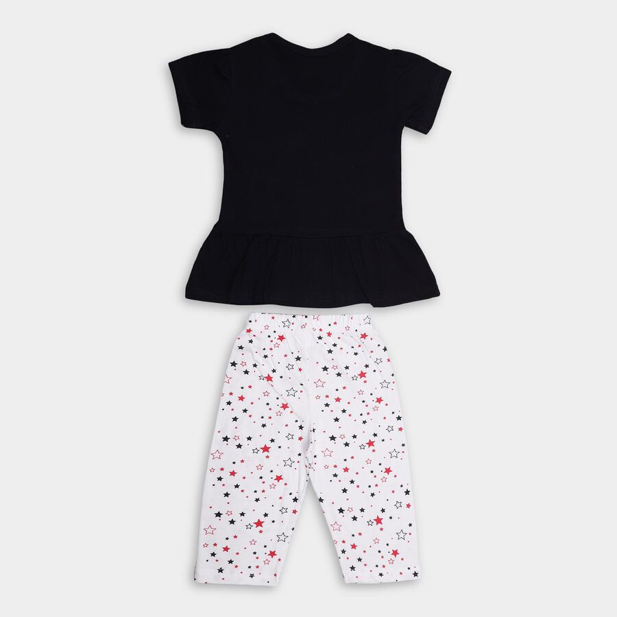 Girls' 100% Cotton Capri Set , नेवी ब्लू, large image number null