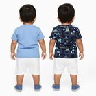 Infants' 100% Cotton T-Shirt, मध्यम नीला, small