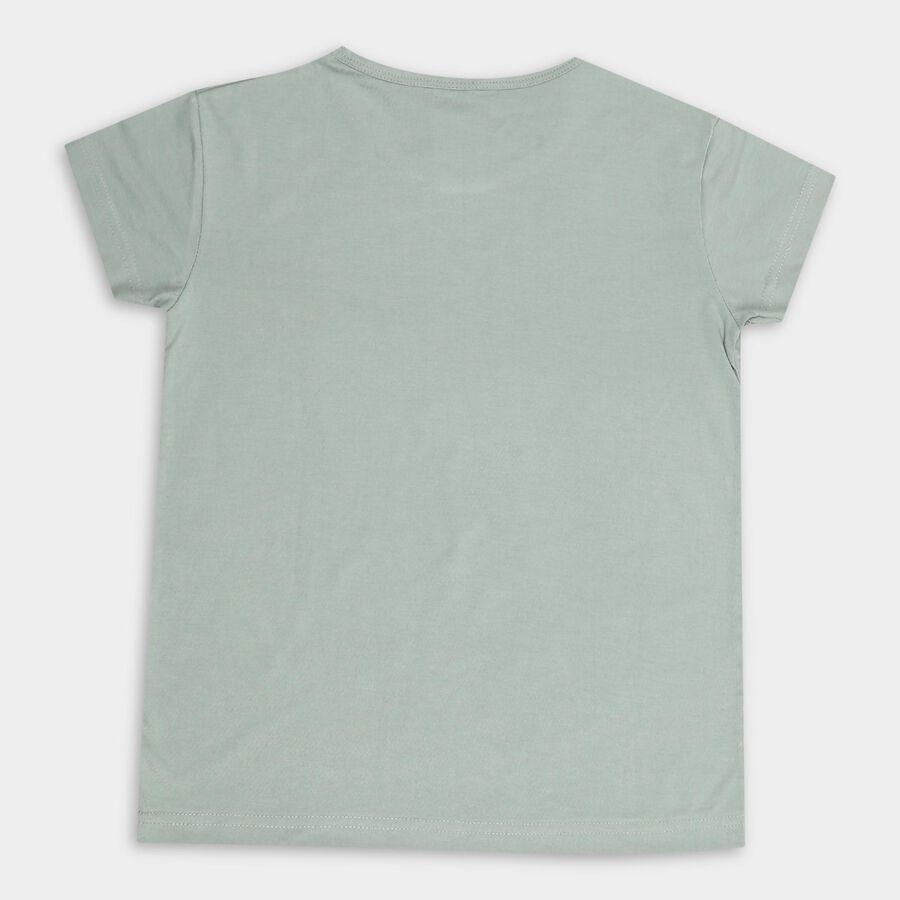 Girls' T-Shirt, हल्का हरा, large image number null