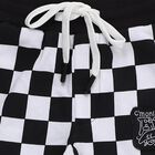 Boys' Black and White Checkered Cotton Blend Pyjama, Black, small image number null