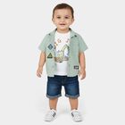 Infants Light Green Cotton Half Sleeve Classic Casual Shirt, Light Green, small