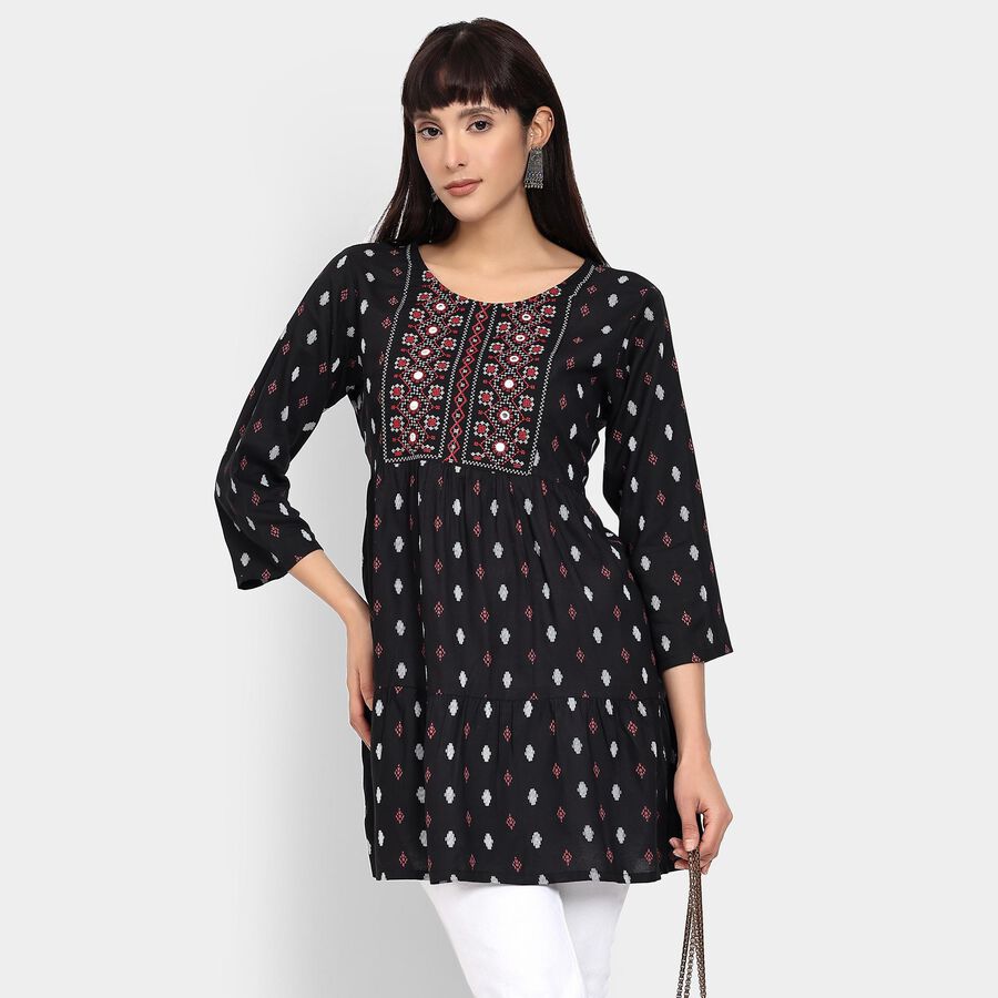Ladies' Kurti , Black, large image number null