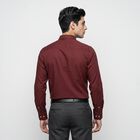 Men's Maroon Slim Fit Formal Shirt, वाइन, small