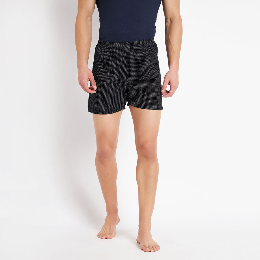 Cotton Printed Boxers, Black, large image number null