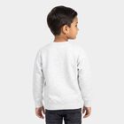 Boys' Grey Crew Neck Graphic Print Sweatshirt, मिश्रित हल्का ग्रे, small