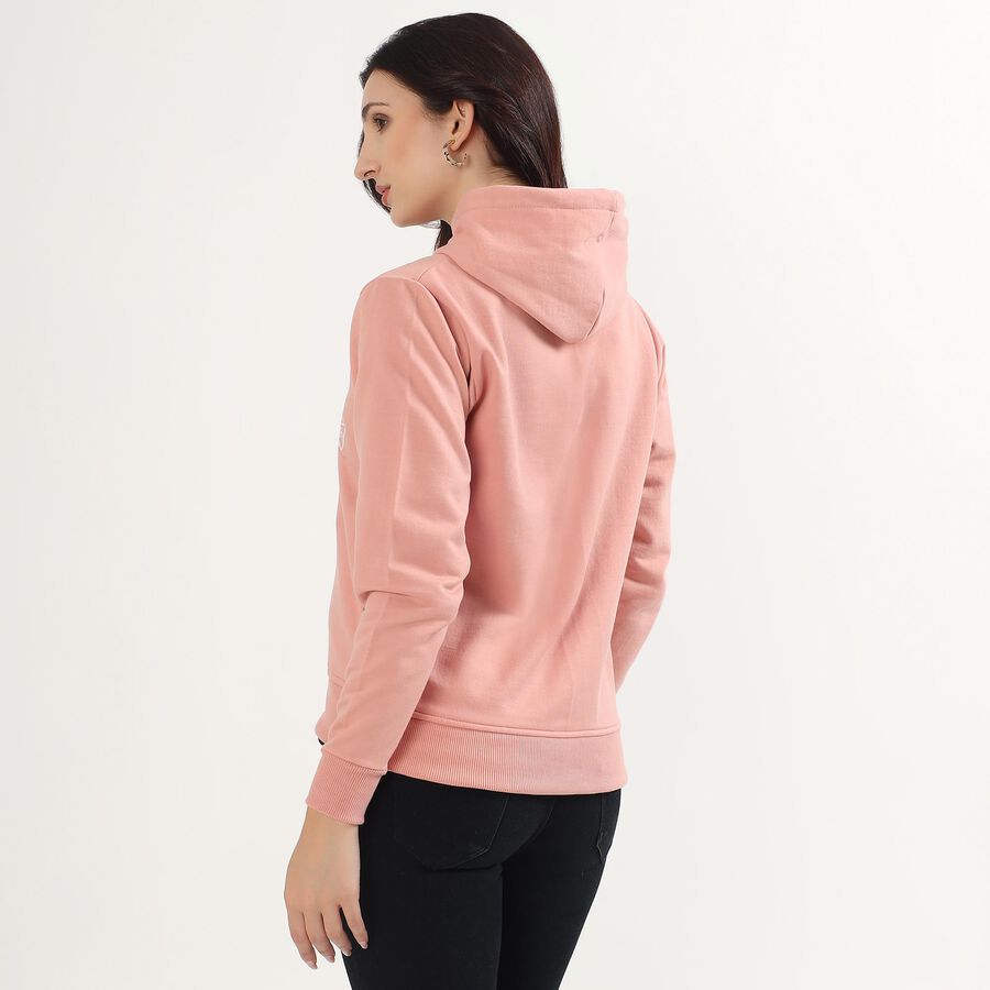 Women's Light Pink Hooded Casual Sweatshirt, गुलाबी, large image number null