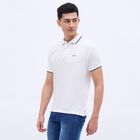 Men's Rich White Polo Neck T-Shirt, White, small image number null
