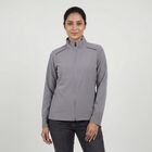 Women's Grey Zip Casual Jacket, Light Grey, small