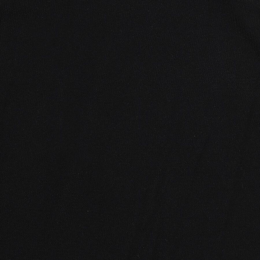 Girls Jet Black Turtleneck Classic Pullover, Black, large image number null