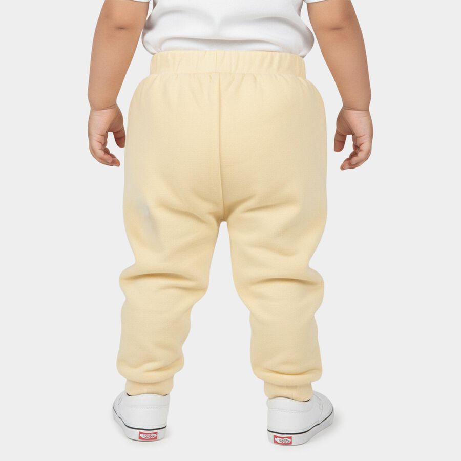 Infants Yellow Cotton Bear Print Pyjama, Yellow, large