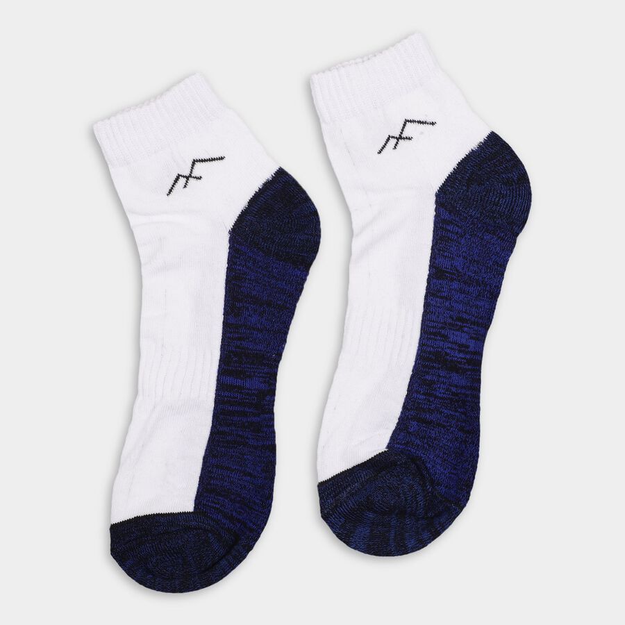 Men's Socks (Pack of 3), नेवी ब्लू, large