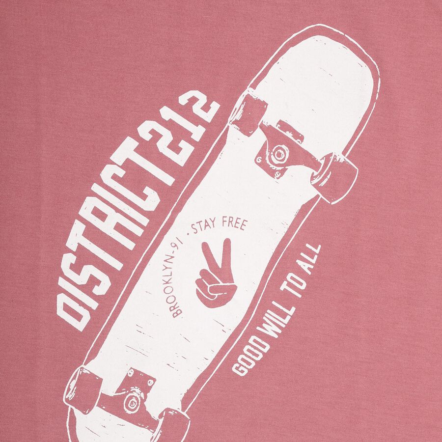 Boys' Half Sleeves T-Shirt , Pink, large image number null