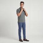 Men's Light Green Cotton Polo Neck Classic T-Shirt, Light Green, small