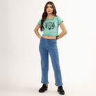 Ladies' 100% Cotton Round Neck T-Shirt , Light Green, small image number null