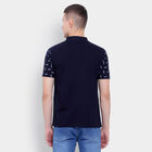 Printed Henley T-Shirt, Navy Blue, small image number null