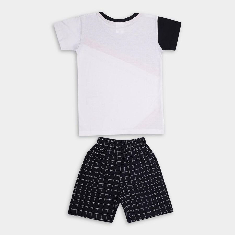 Boys' 100% Cotton Knit Baba Suit , सफ़ेद, large image number null