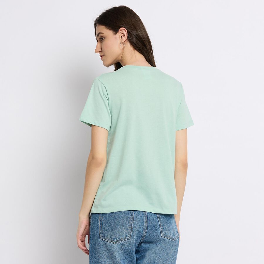 Ladies' Round Neck T-Shirt , हल्का हरा, large image number null