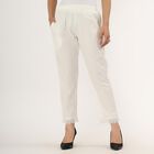 Ladies' 100% Cotton Palazzos , Off White, small image number null