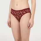 Women's Brown Regular Fit Floral Printed Panty, Brown, small