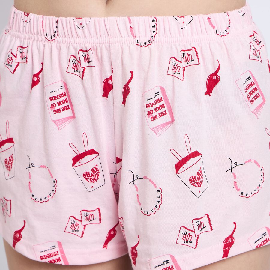 Ladies' Night Suit, Light Pink, large image number null