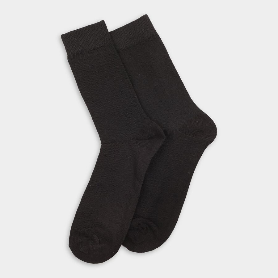Men's Socks (Pack of 2), काला, large