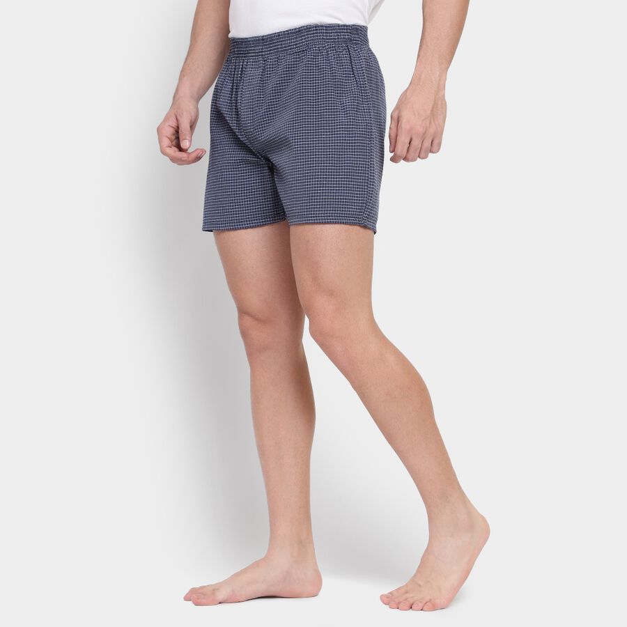 Men's Boxers, नेवी ब्लू, large