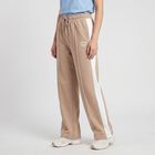 Women's Beige Straight Fit Track Pants, Beige, small