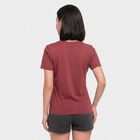 Women's Pink Round Neck Regular T-Shirt, गुलाबी, small