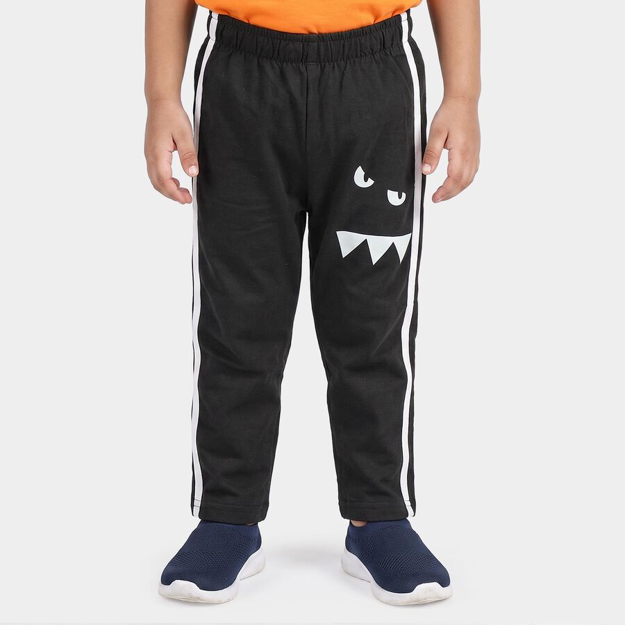 Boys' Charcoal Straight Fit Graphic Printed Pyjama, Charcoal, large