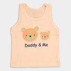 Infants' Cotton Vest, Peach, small