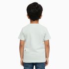 Boys Light Green Round Neck Casual Half Sleeve T-Shirt, हल्का हरा, small