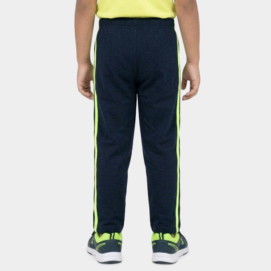 Boys' Navy Blue Sporty Cotton Blend Pyjama, Navy Blue, large