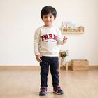 Boys' Grey Round Neck Graphic Pullover Sweatshirt, मिश्रित हल्का ग्रे, small