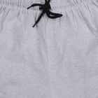 Boys Grey Regular Fit Casual Bermuda Shorts, Ecru Melange, small
